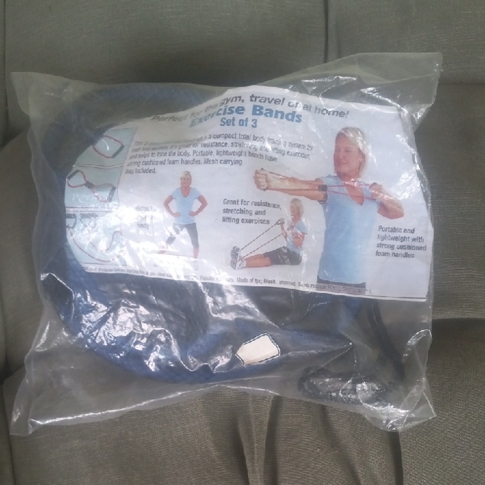 Blue Exercise Bands Set